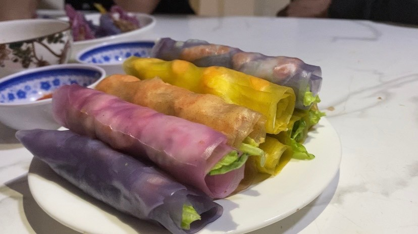 bánh tráng rau củ chế biến đơn giản